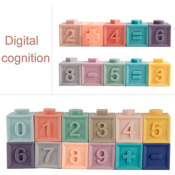 Soft Building Blocks Baby Toy Teethers 12PCS - Picture 5 of 8